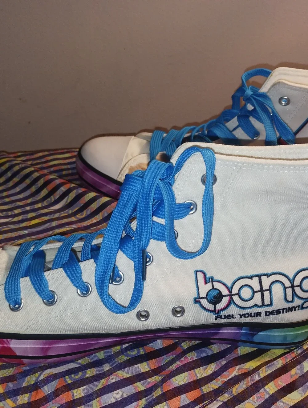 Bang Special Edition High Top Sneakers W 10 Mens 8 80s Tutti Frutti Color Blast